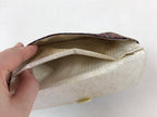 Japanese Prayer Beads Fabric Bag Vtg 2 Pockets Nishijin-Ori Jyuzu-Bukuro BA146