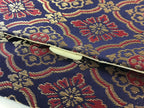 Japanese Prayer Beads Fabric Bag Vtg 2 Pockets Nishijin-Ori Jyuzu-Bukuro BA146