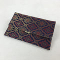 Japanese Prayer Beads Fabric Bag Vtg 2 Pockets Nishijin-Ori Jyuzu-Bukuro BA146