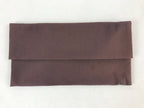 Japanese Prayer Beads Handmade Silk Bag Vtg Brown Fabric Jyuzu-Bukuro BA147