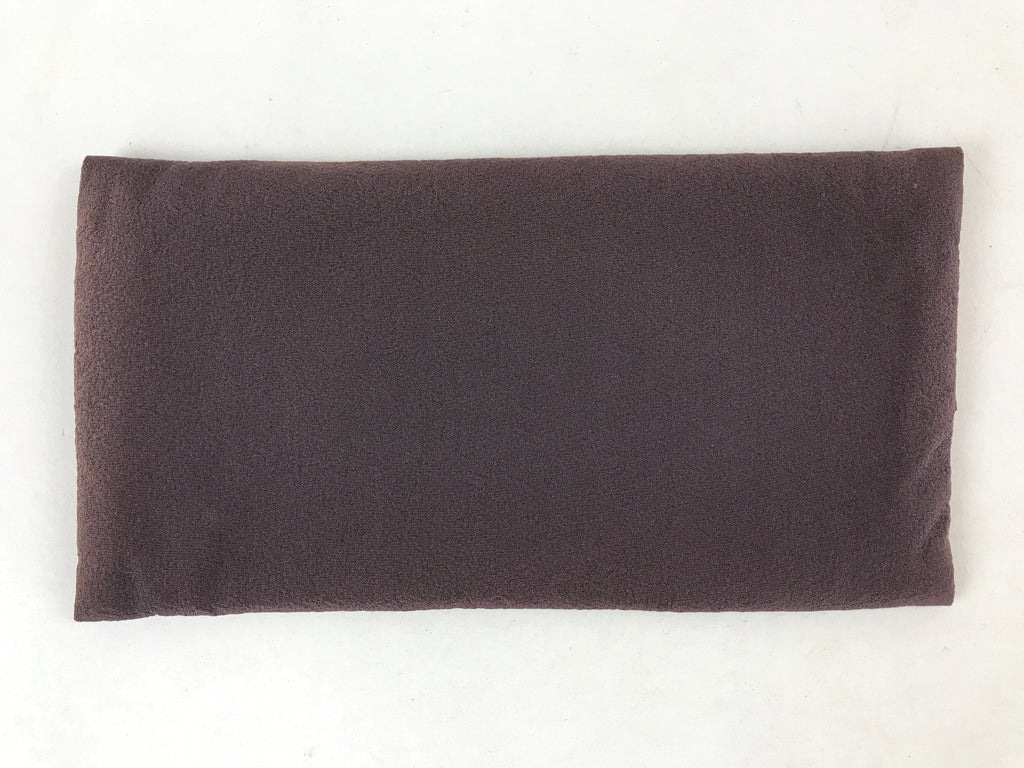 Japanese Prayer Beads Handmade Silk Bag Vtg Brown Fabric Jyuzu-Bukuro BA147