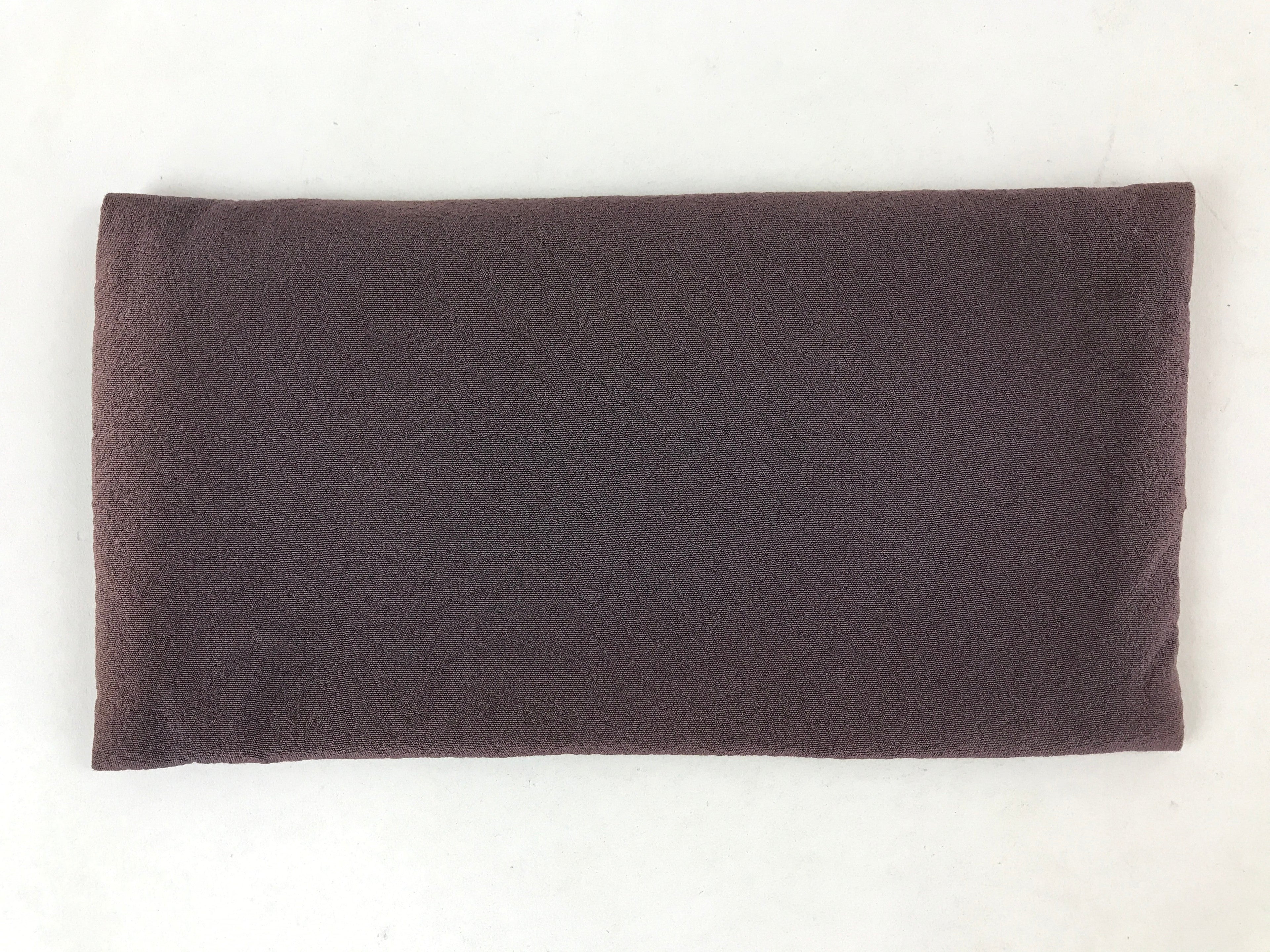 Japanese Prayer Beads Handmade Silk Bag Vtg Brown Fabric Jyuzu-Bukuro BA147