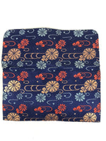 Japanese Prayer Beads Silk Fabric Bag Vtg Juzu-Bukuro Chrysanthemum Blue BA620