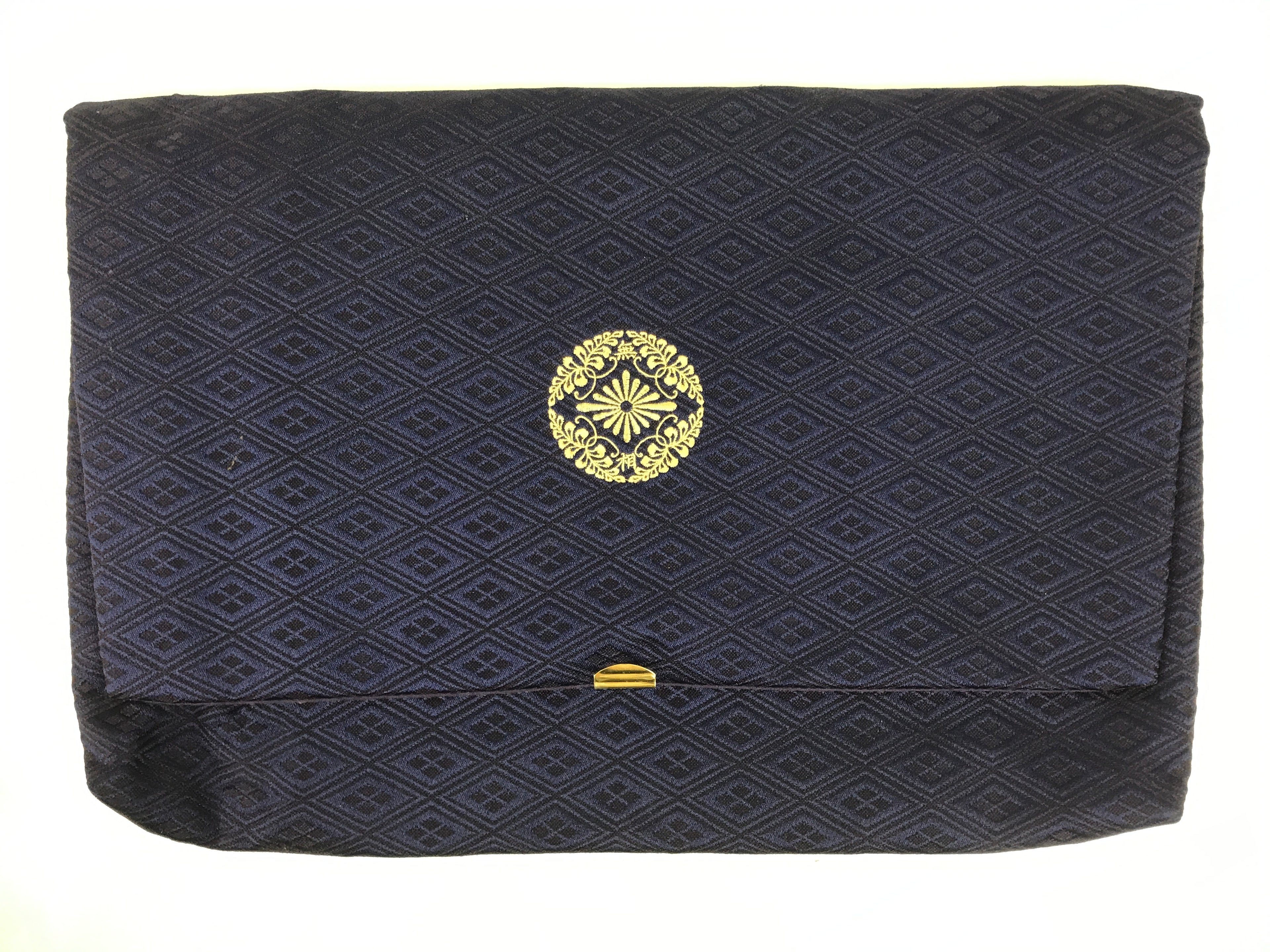 Japanese Prayer Beads Silk Fabric Bag Vtg Juzu-Bukuro Sutra Book Purple BA697