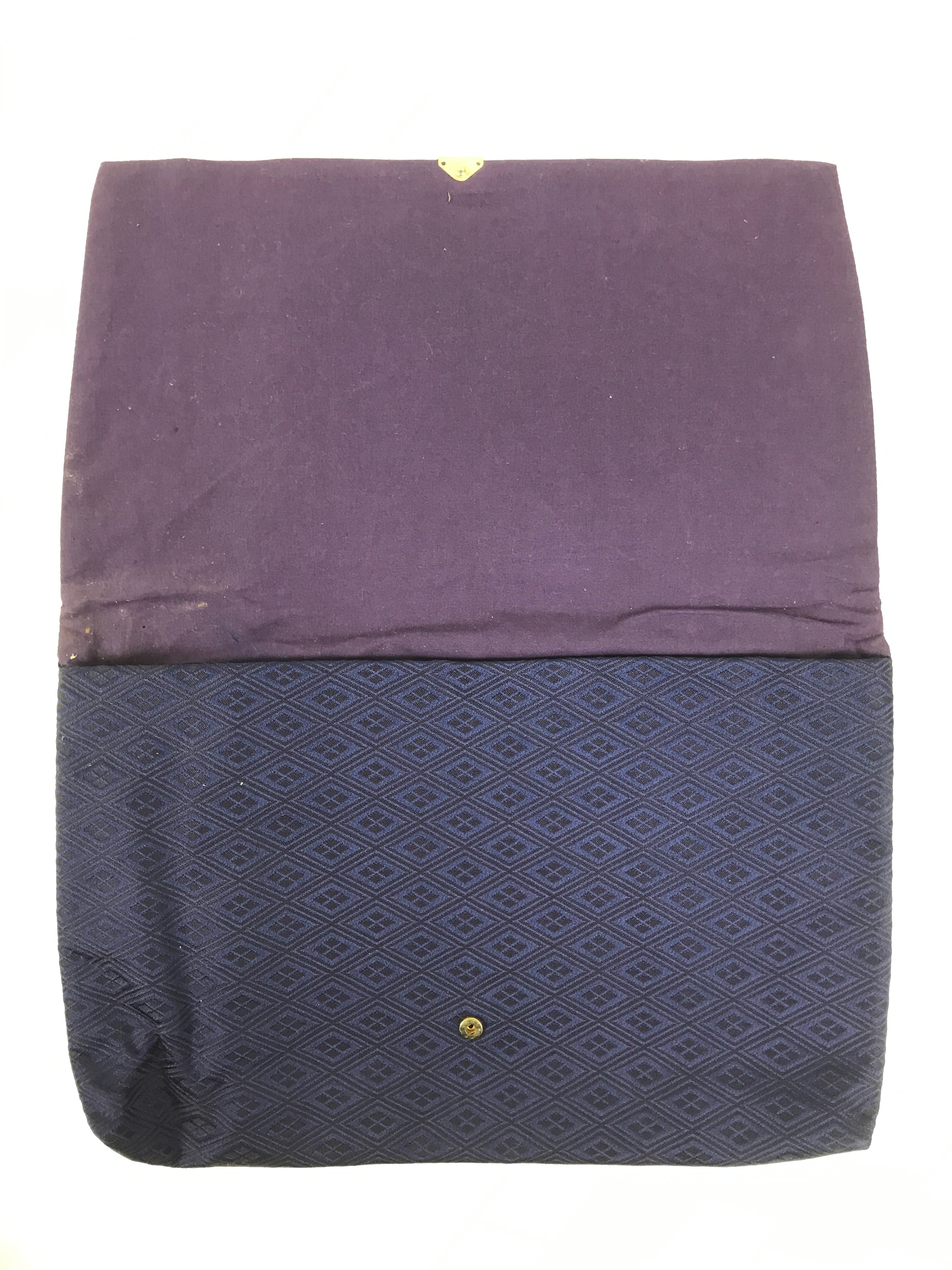 Japanese Prayer Beads Silk Fabric Bag Vtg Juzu-Bukuro Sutra Book Purple BA697