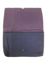 Japanese Prayer Beads Silk Fabric Bag Vtg Juzu-Bukuro Sutra Book Purple BA697