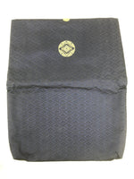 Japanese Prayer Beads Silk Fabric Bag Vtg Juzu-Bukuro Sutra Book Purple BA697