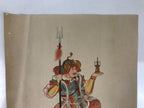 Japanese Printed Reproduction Bishamonten Seven Lucky Gods Vtg Paper FL377