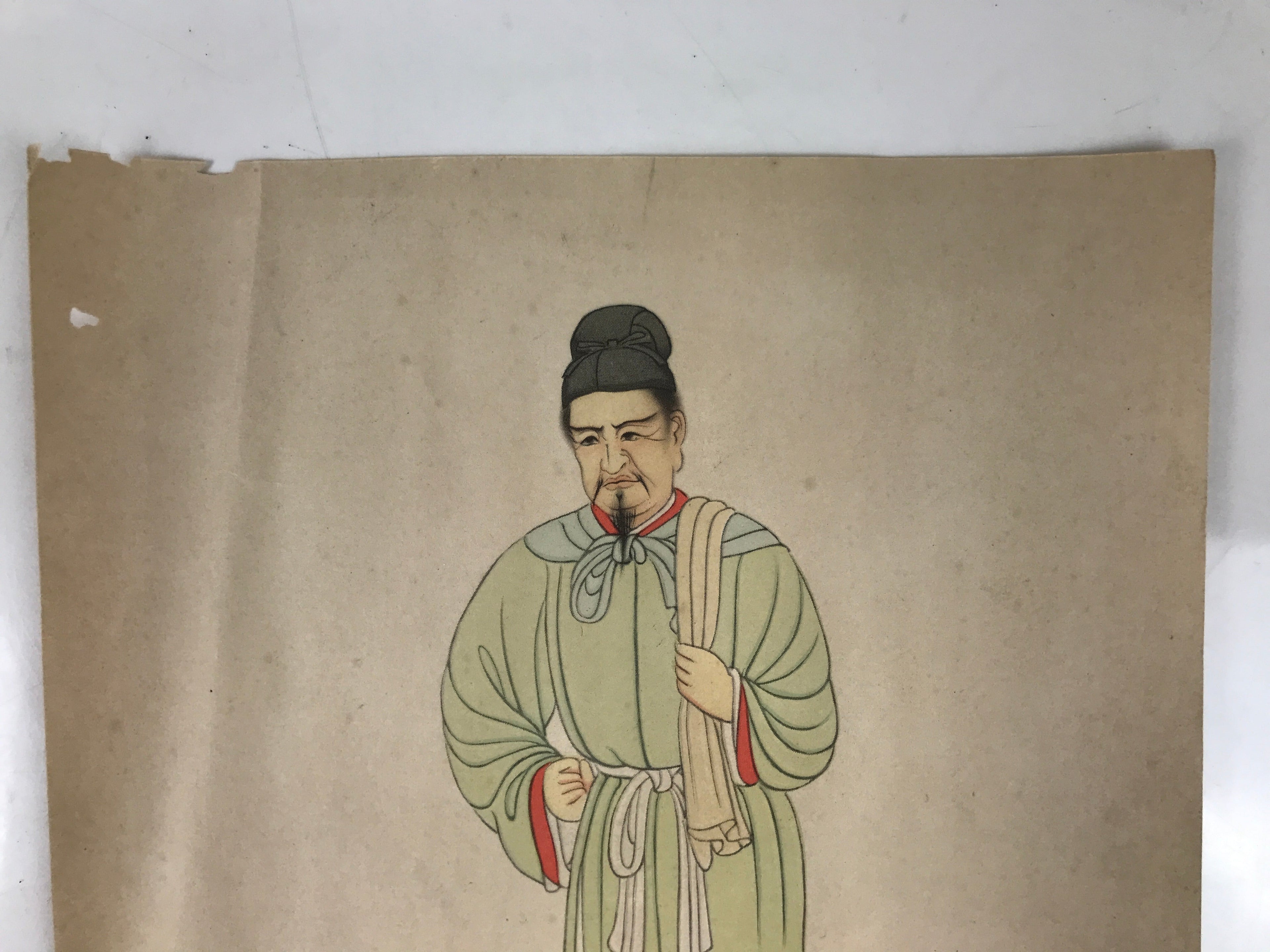 Japanese Printed Reproduction Daikokuten Seven Lucky Gods Vtg Paper FL379