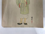 Japanese Printed Reproduction Daikokuten Seven Lucky Gods Vtg Paper FL379