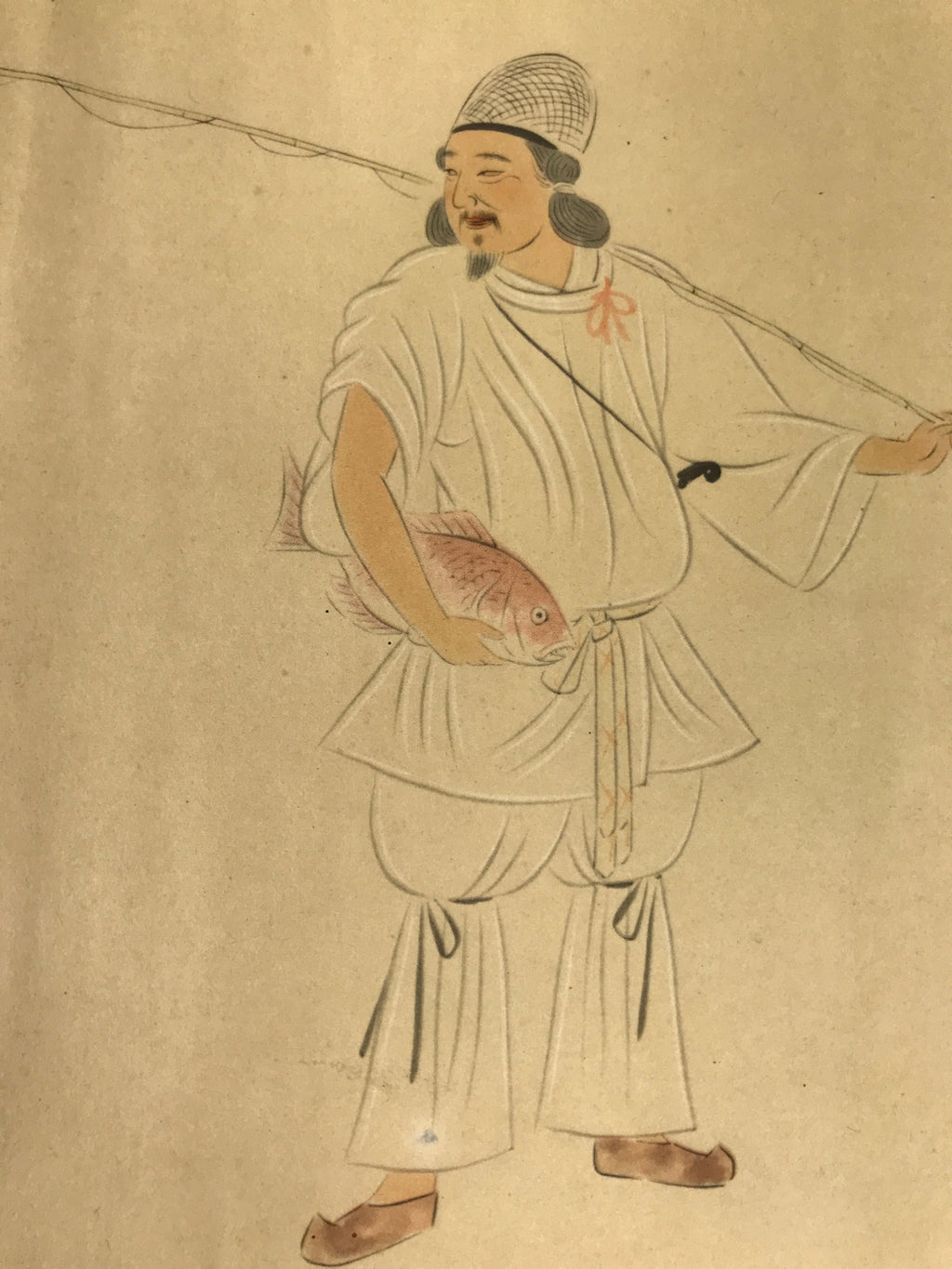 Japanese Printed Reproduction Ebisu Seven Lucky Gods Vtg Paper Square FL374