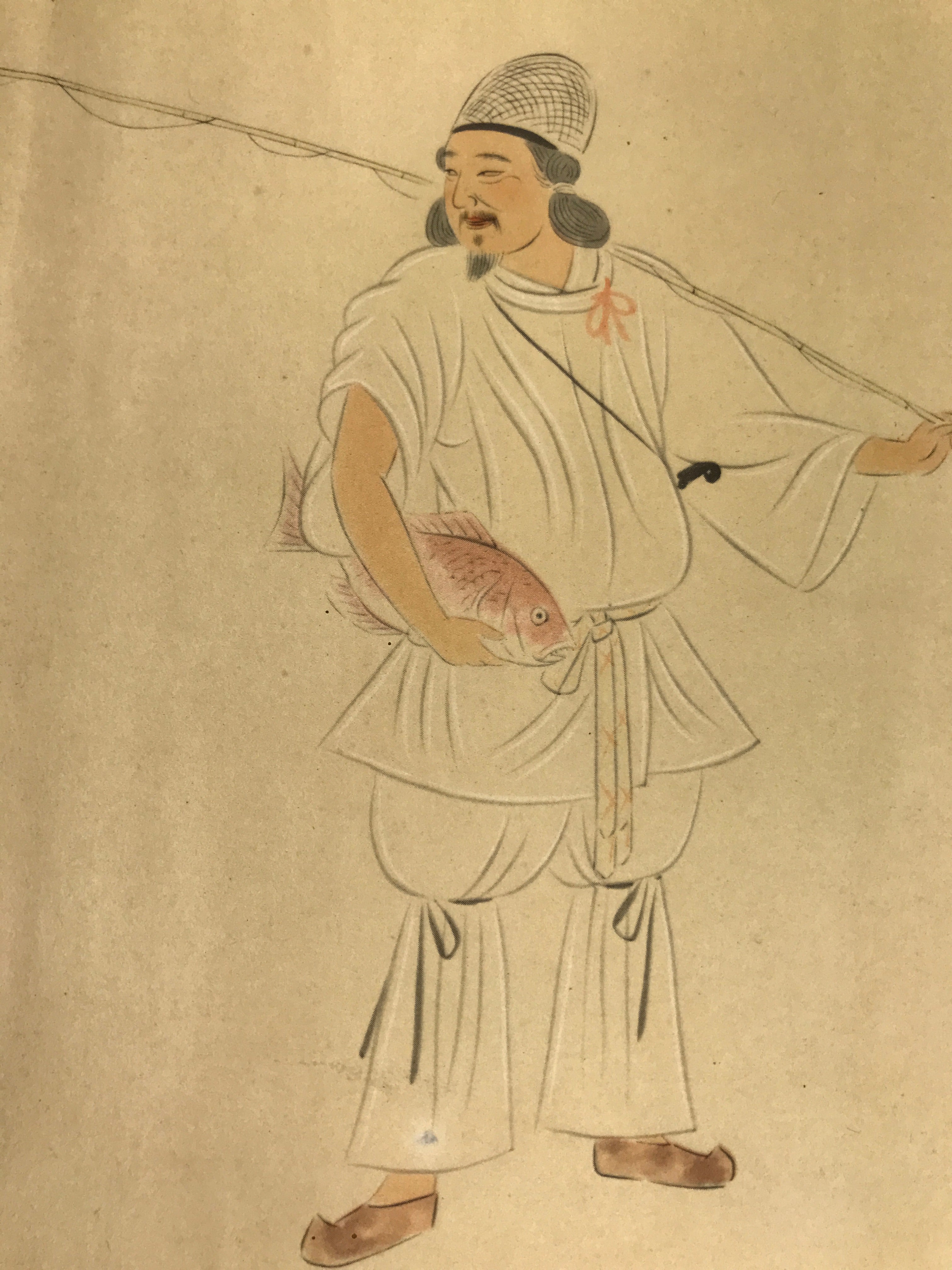 Japanese Printed Reproduction Ebisu Seven Lucky Gods Vtg Paper Square FL374