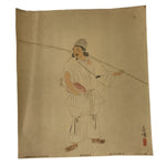 Japanese Printed Reproduction Ebisu Seven Lucky Gods Vtg Paper Square FL374