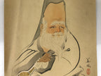 Japanese Printed Reproduction Jurojin Seven Lucky Gods Vtg Paper Square FL376