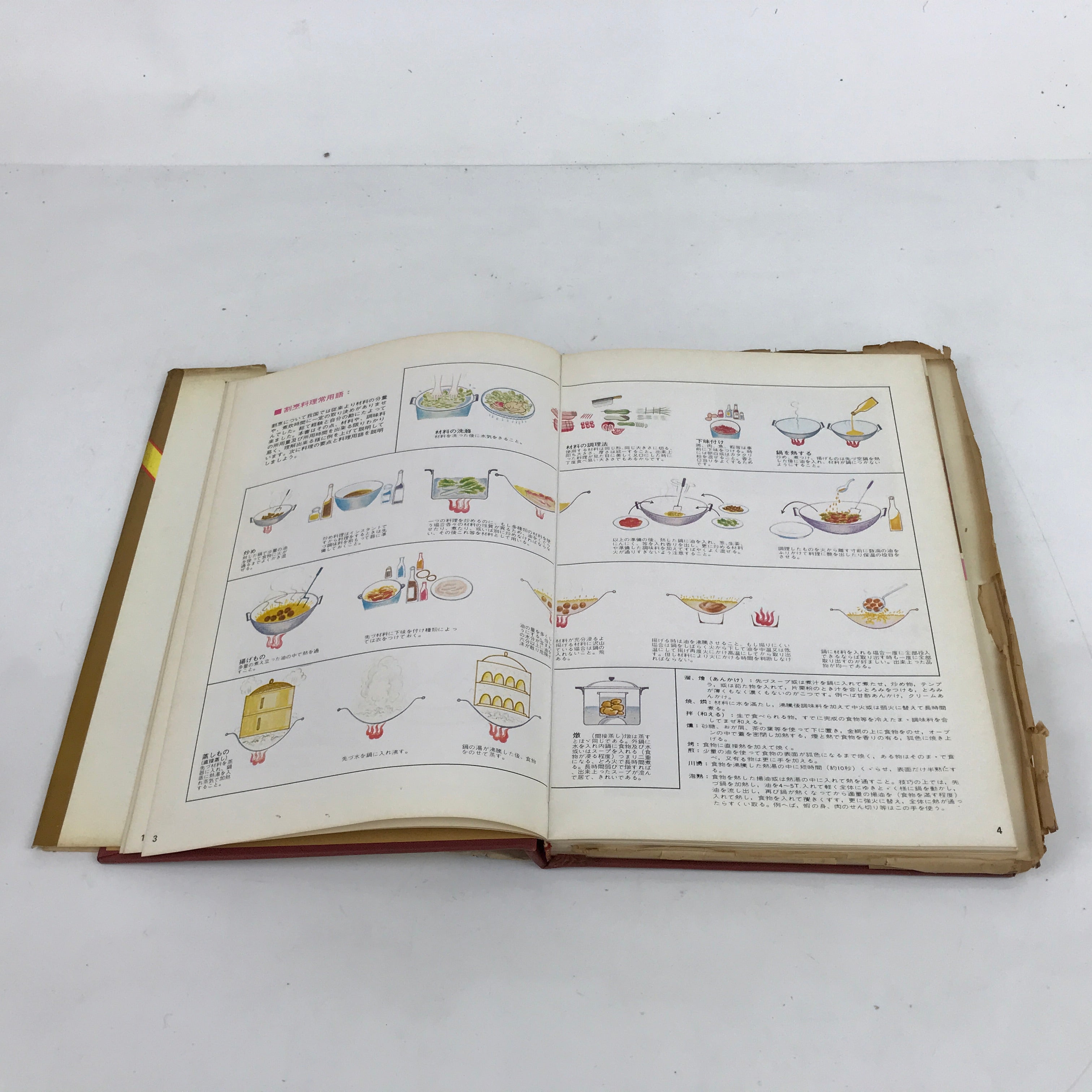Japanese Recipe Book Chinese Cuisine Vtg C1970 Full Color Cooking HN2