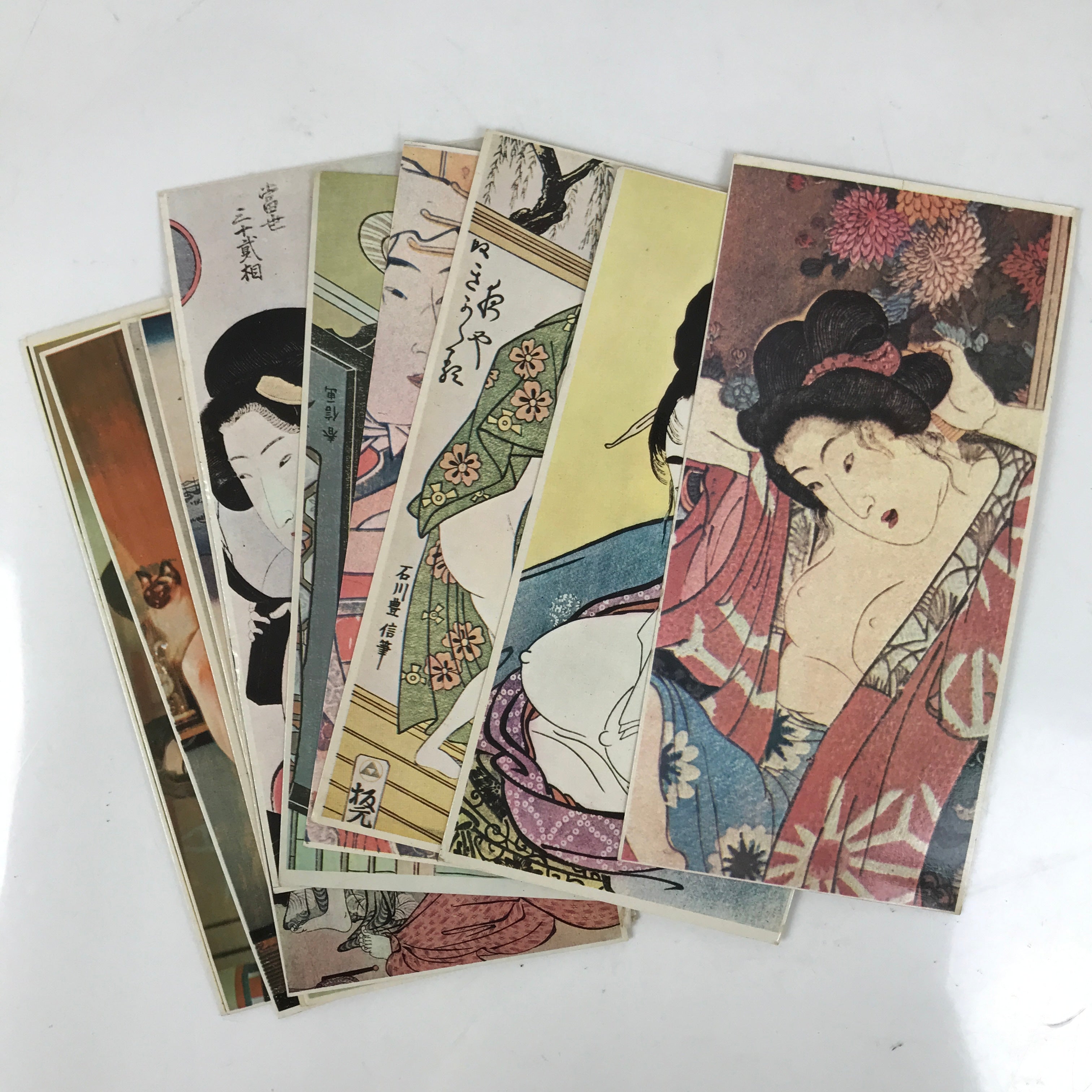 Japanese Record Shunga Ukiyoe Woodblock Print Reproduction Vtg Art FL407