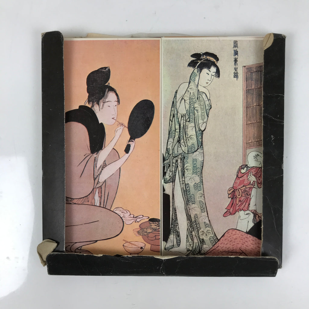 Japanese Record Shunga Ukiyoe Woodblock Print Reproduction Vtg Art FL407