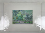 Japanese Relaxing Park Scenery Pastel Drawing Art Signed Yoshihiro Hagino FL328