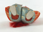 Japanese Renjishi Kabuki Lion Doll Vtg Red Hair Mokume Komi Wood Silk ID541