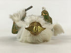 Japanese Renjishi Kabuki Lion Doll Vtg White Hair Mokume Komi Wood Silk ID542