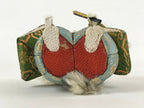 Japanese Renjishi Kabuki Lion Doll Vtg White Hair Mokume Komi Wood Silk ID542