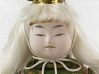 Japanese Renjishi Kabuki Lion Doll Vtg White Hair Mokume Komi Wood Silk ID542