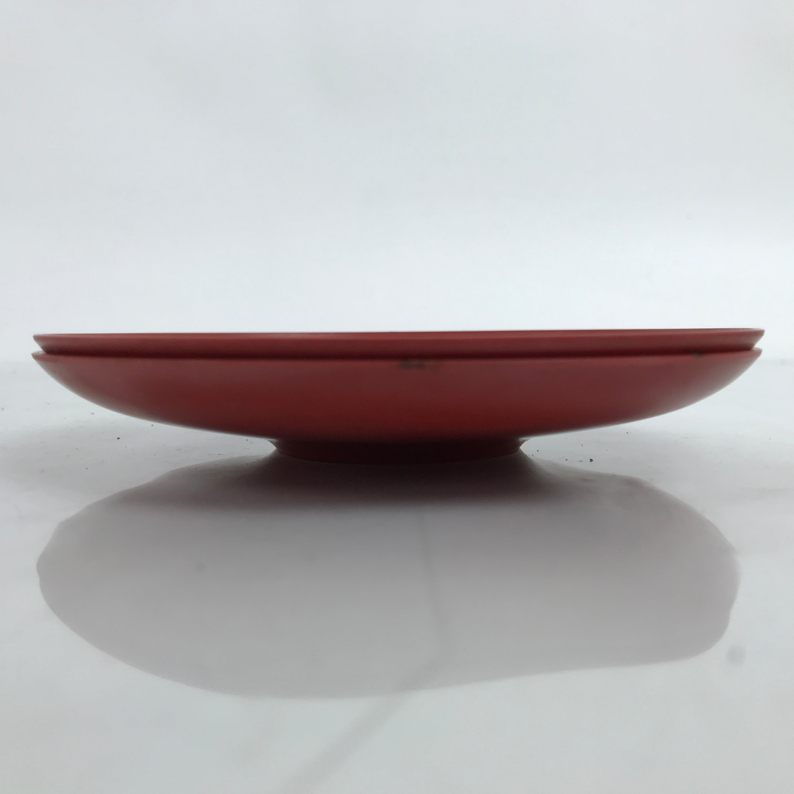 Japanese Resin Lacquer Replica Drink Saucer Vtg Chataku Coaster 2pc Red L333