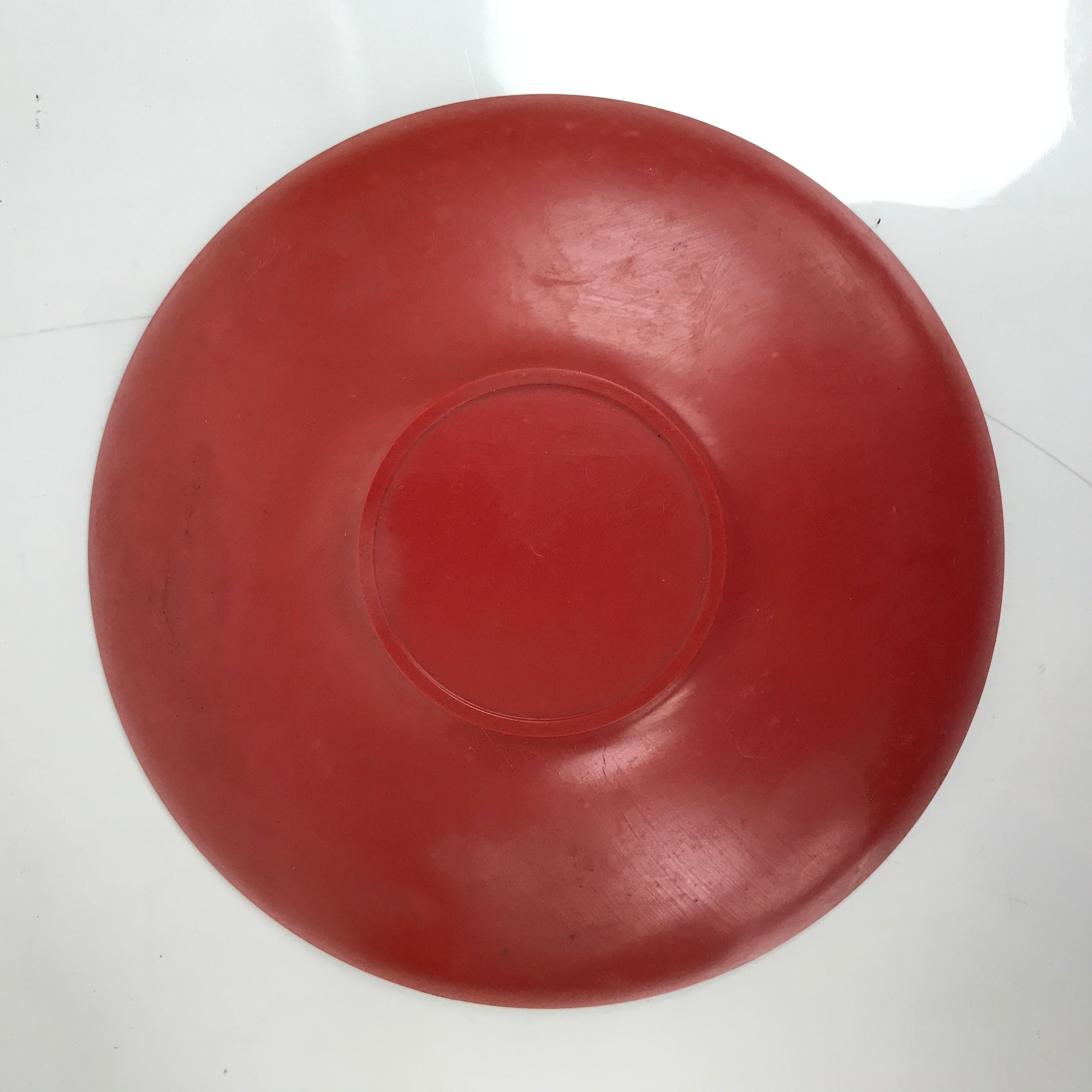 Japanese Resin Lacquer Replica Drink Saucer Vtg Chataku Coaster 2pc Red L333