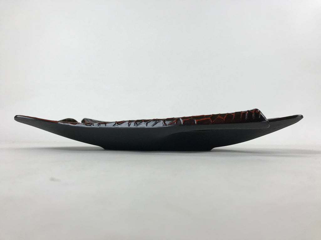 Japanese Resin Lacquer Replica Kashiki Snack Bowl Kamakurabori Ginkgo Leaf L81