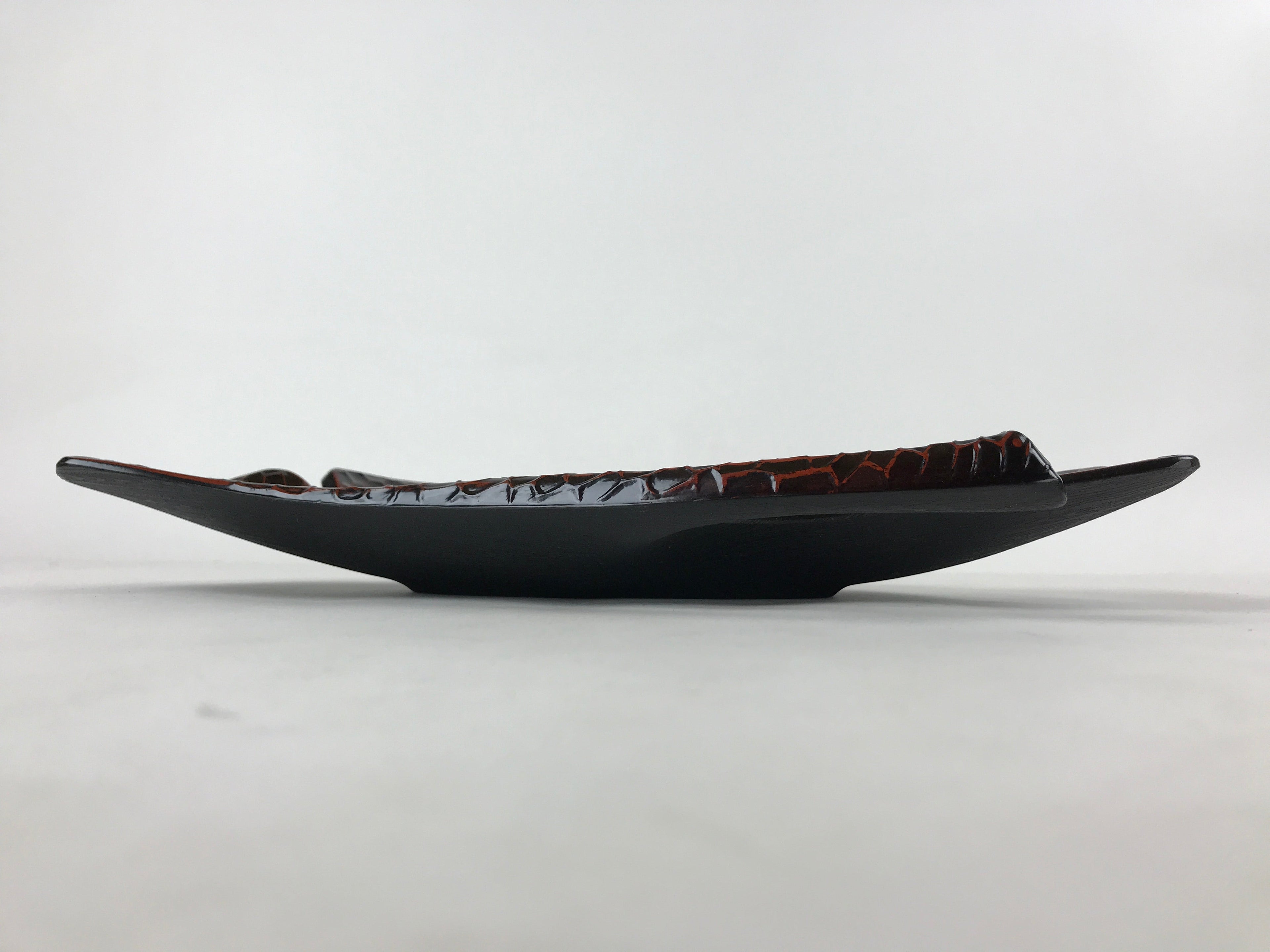 Japanese Resin Lacquer Replica Kashiki Snack Bowl Kamakurabori Ginkgo Leaf L81