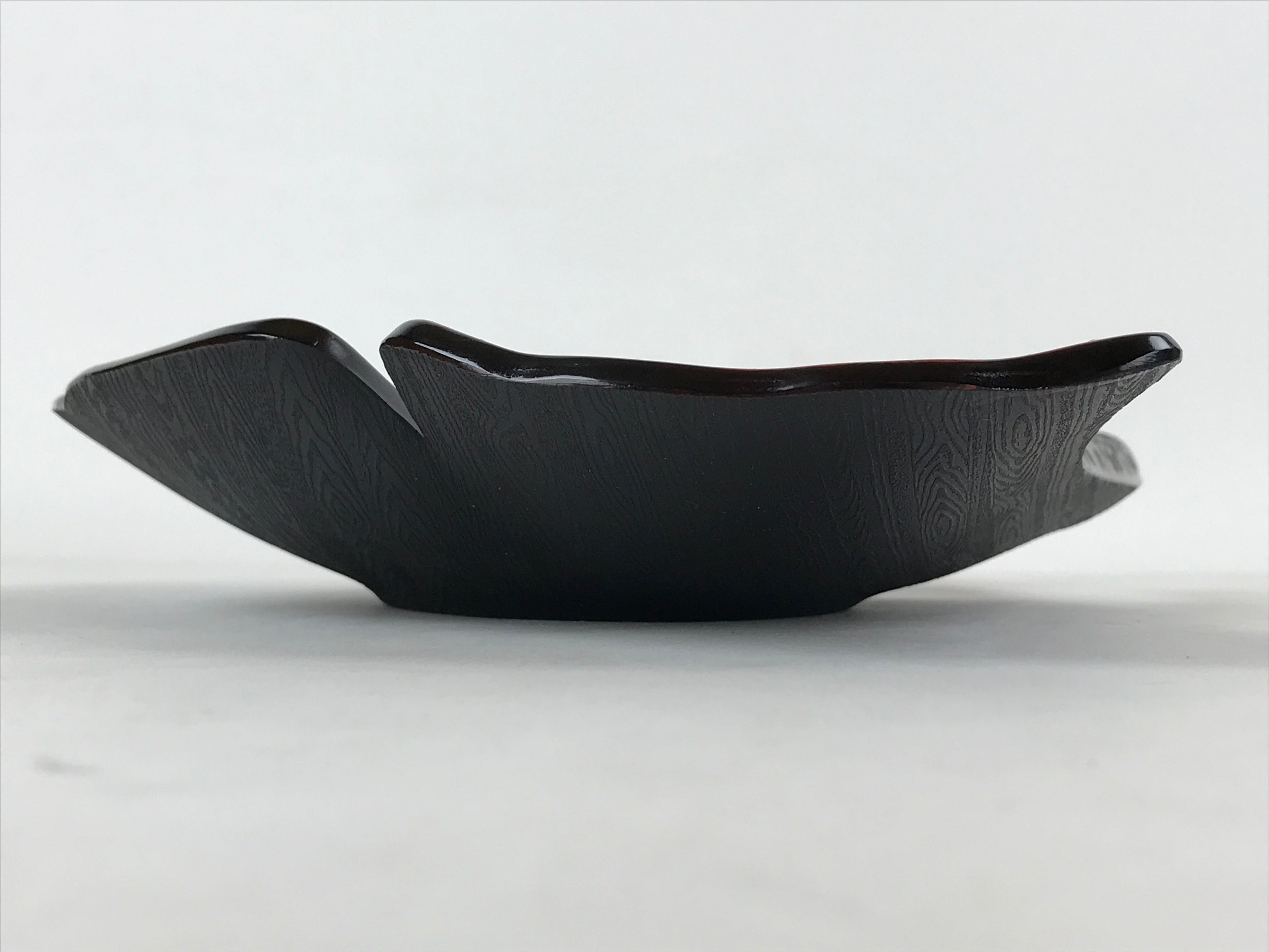 Japanese Resin Lacquer Replica Kashiki Snack Bowl Kamakurabori Ginkgo Leaf L81