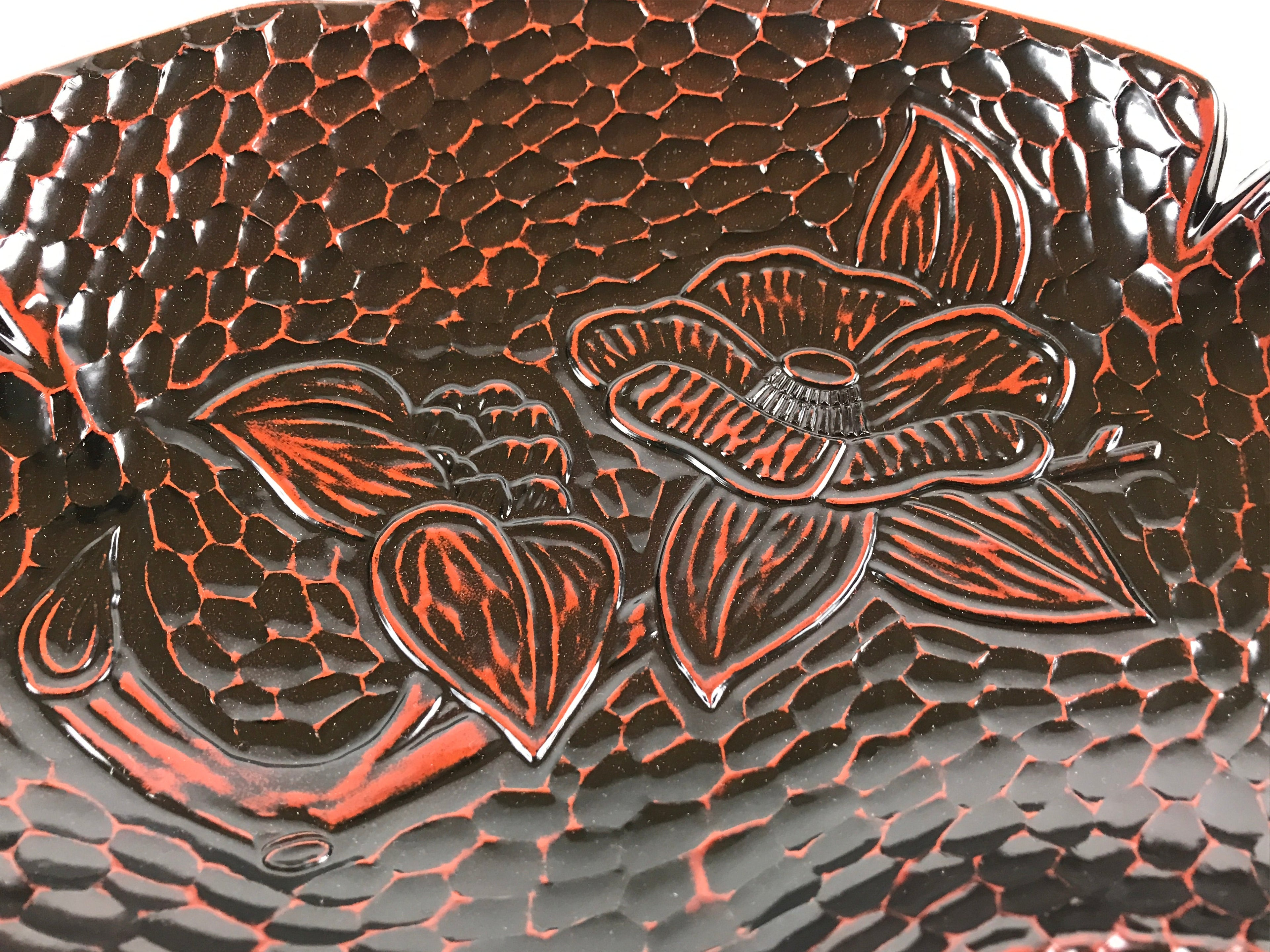 Japanese Resin Lacquer Replica Kashiki Snack Bowl Kamakurabori Ginkgo Leaf L81