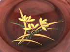 Japanese Resin Lacquer Replica Kashiki Snack Bowl Vtg Kashibachi Flowers L278