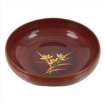 Japanese Resin Lacquer Replica Kashiki Snack Bowl Vtg Kashibachi Flowers L278