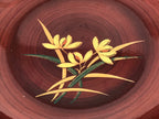 Japanese Resin Lacquer Replica Kashiki Snack Bowl Vtg Kashibachi Flowers L279