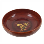 Japanese Resin Lacquer Replica Kashiki Snack Bowl Vtg Kashibachi Flowers L279