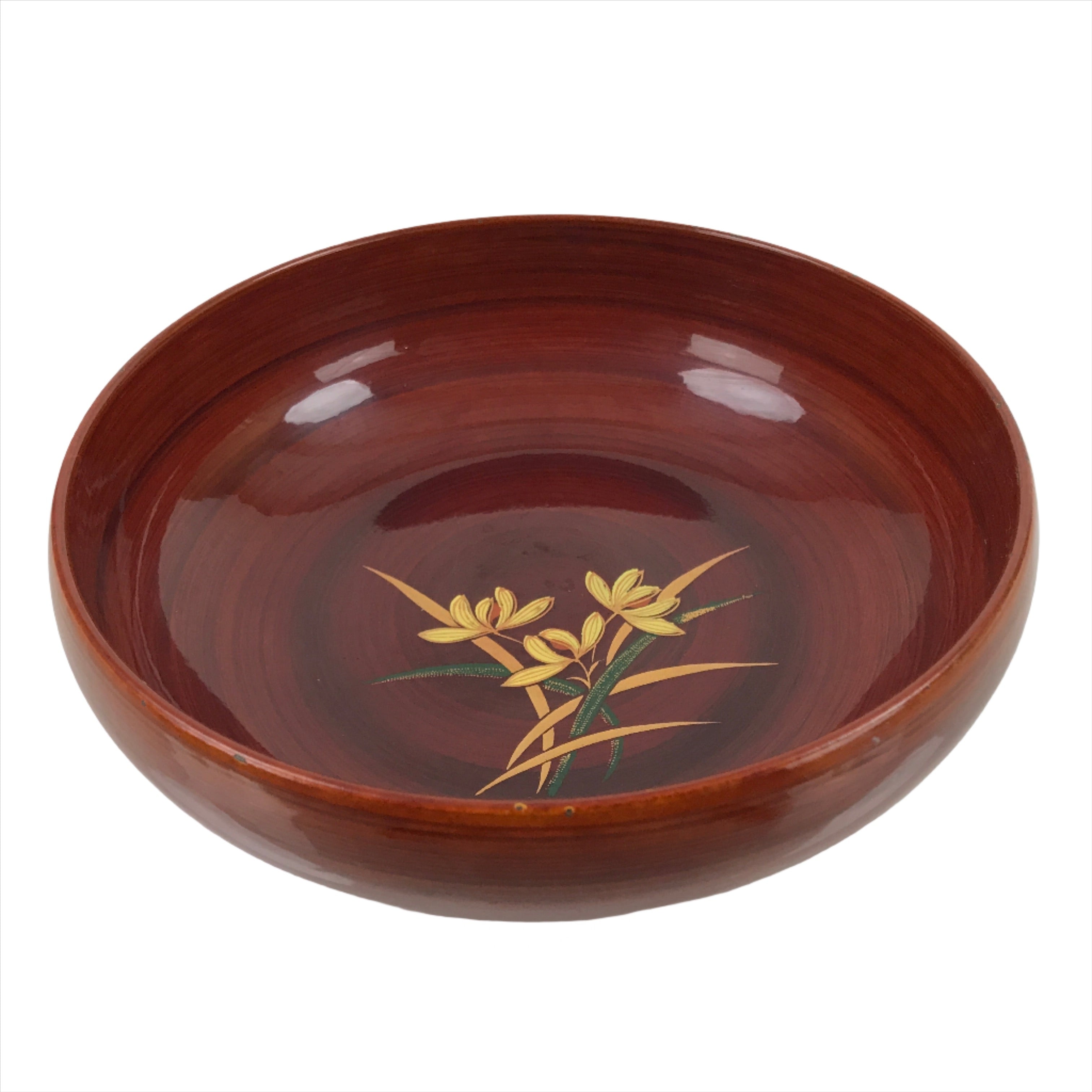 Japanese Resin Lacquer Replica Kashiki Snack Bowl Vtg Kashibachi Flowers L279