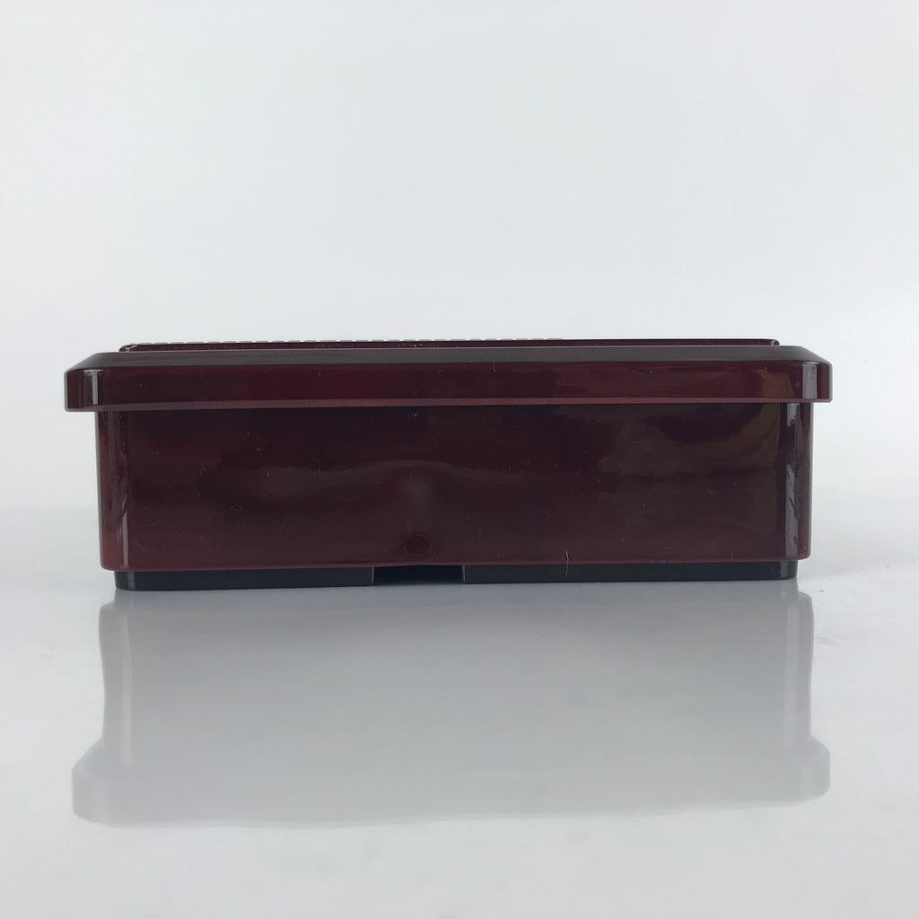 Japanese Resin Lacquer Replica Lidded Bento Lunch Box Vtg Compartment Brown L193