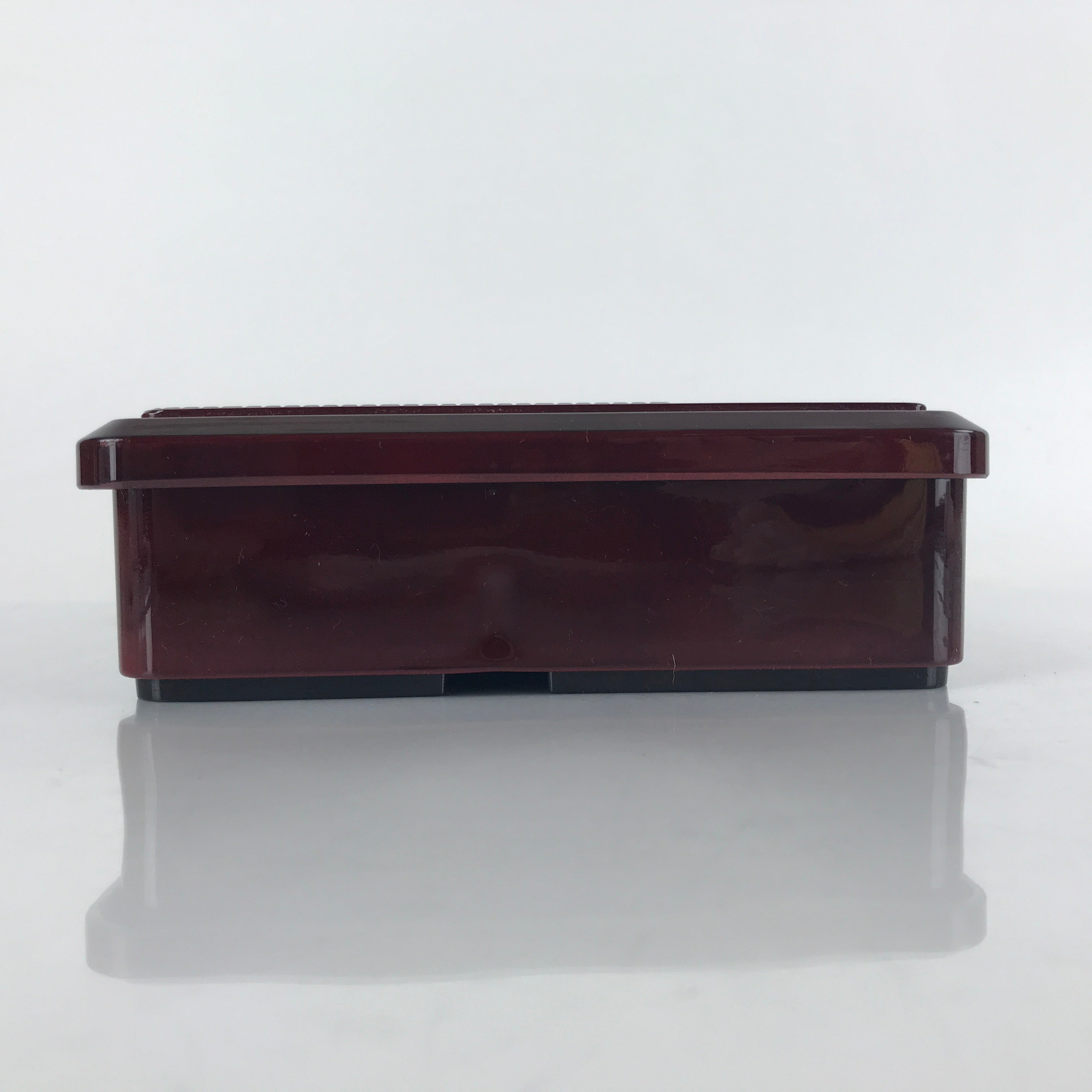 Japanese Resin Lacquer Replica Lidded Bento Lunch Box Vtg Compartment Brown L193