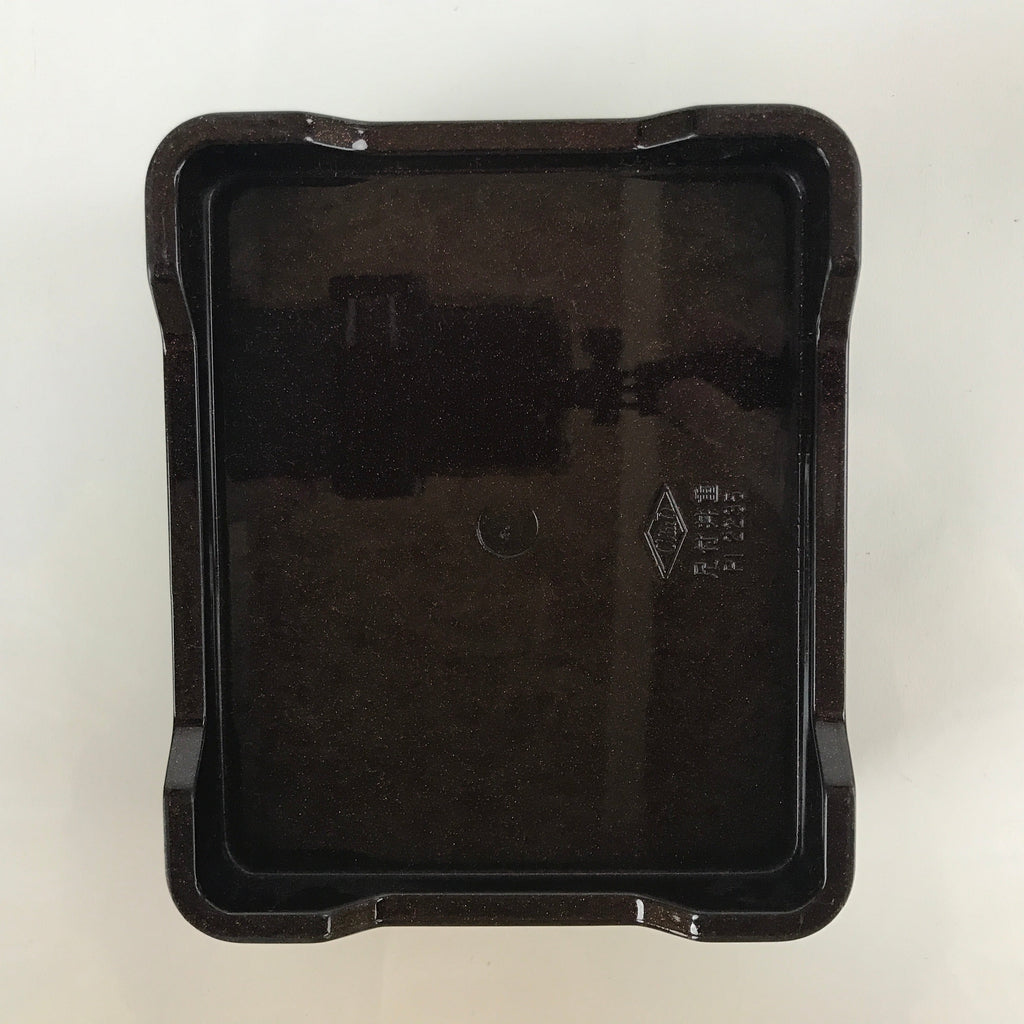 Japanese Resin Lacquer Replica Lidded Bento Lunch Box Vtg Makie Flowers L208