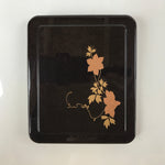 Japanese Resin Lacquer Replica Lidded Bento Lunch Box Vtg Makie Flowers L209