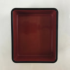 Japanese Resin Lacquer Replica Lidded Bento Lunch Box Vtg Makie Flowers L209