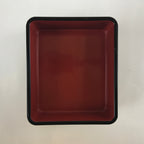 Japanese Resin Lacquer Replica Lidded Bento Lunch Box Vtg Makie Flowers L210