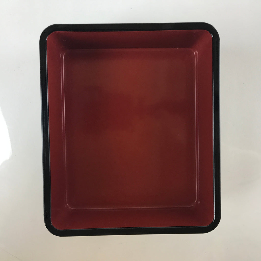Japanese Resin Lacquer Replica Lidded Bento Lunch Box Vtg Makie Flowers L212