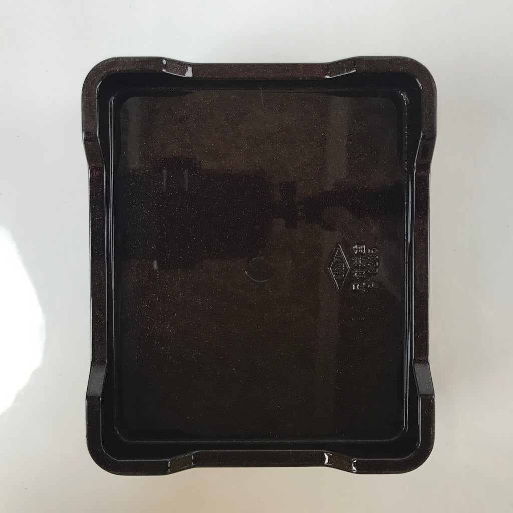 Japanese Resin Lacquer Replica Lidded Bento Lunch Box Vtg Makie Flowers L212