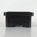 Japanese Resin Lacquer Replica Lidded Bento Lunch Box Vtg Makie Flowers L213