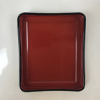 Japanese Resin Lacquer Replica Lidded Bento Lunch Box Vtg Makie Flowers L213