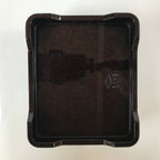 Japanese Resin Lacquer Replica Lidded Bento Lunch Box Vtg Makie Flowers L213