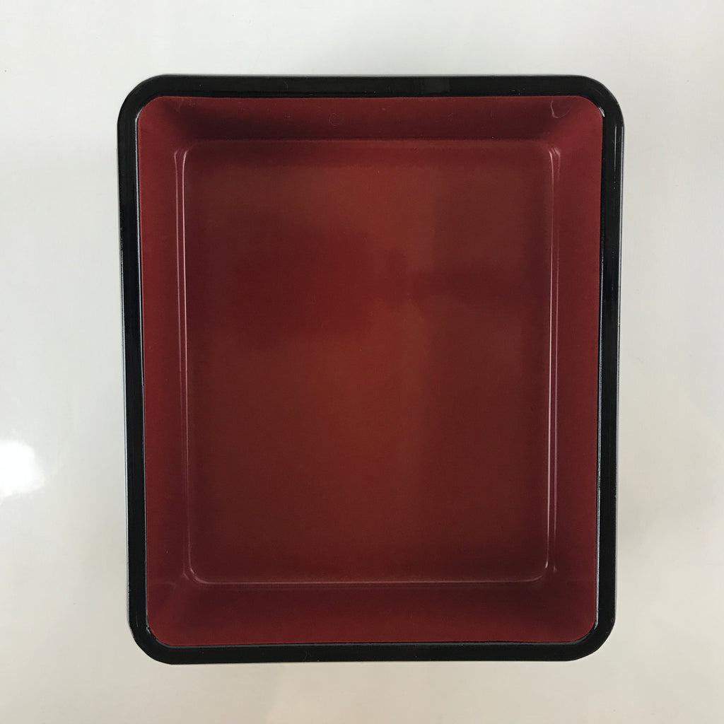 Japanese Resin Lacquer Replica Lidded Bento Lunch Box Vtg Makie Flowers L214