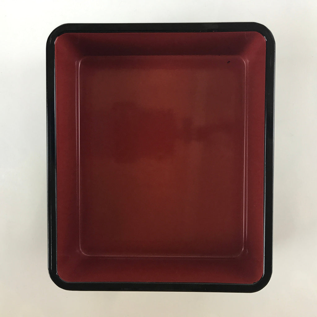 Japanese Resin Lacquer Replica Lidded Bento Lunch Box Vtg Makie Flowers L215